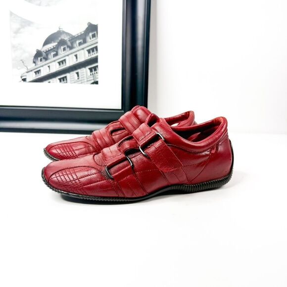 Bally Shoes - Bally Annabel Red Leather CasualSneakers Size 37 / 6.5M Made in Switzerland